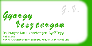 gyorgy vesztergom business card